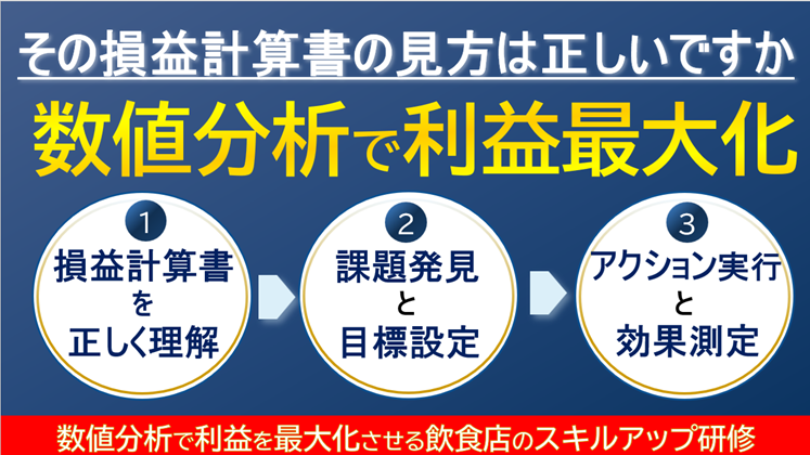 数値分析で利益を最大化させる！飲食店のスキルアップ研修