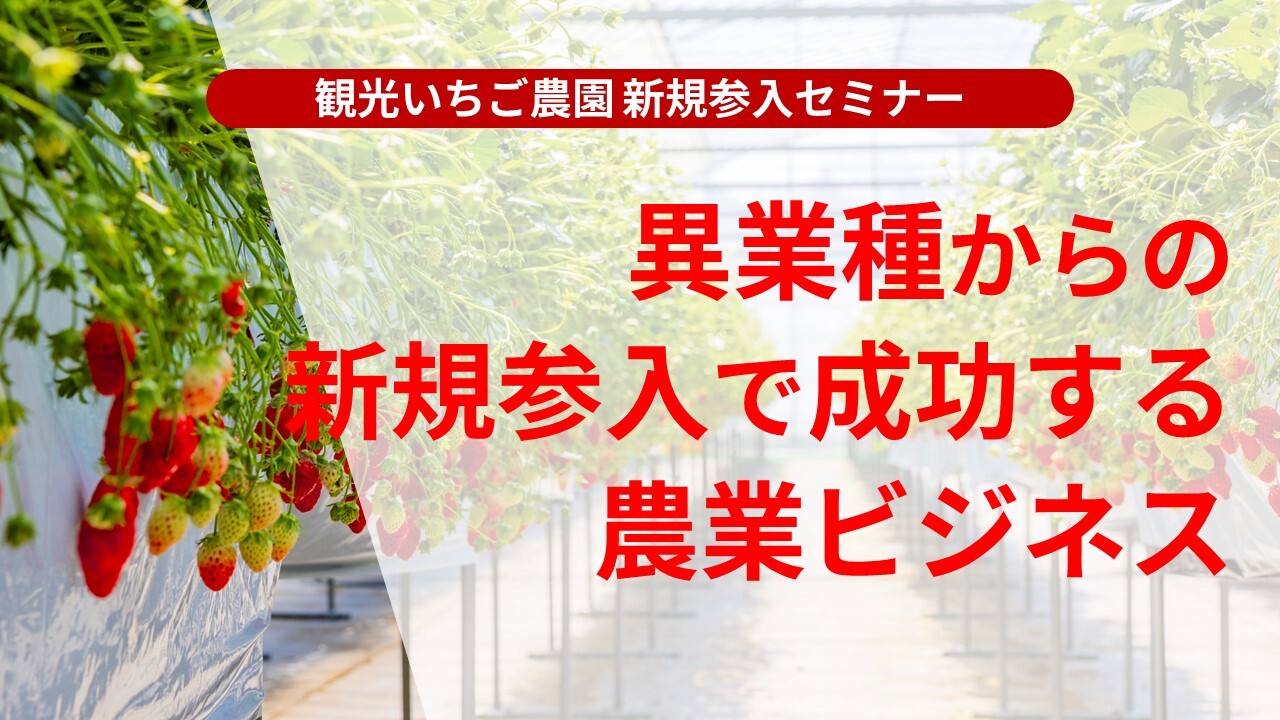 観光いちご農園 新規参入セミナー